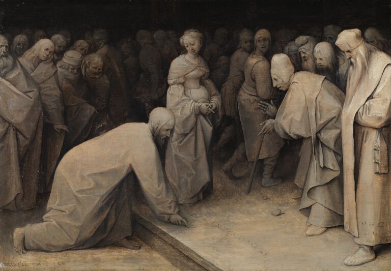 Christ and the Woman Taken in Adultery - Pieter Bruegel the Elder