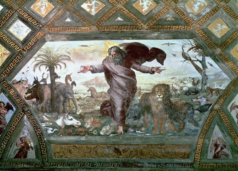 God Creating the Earth - Raffael Santi